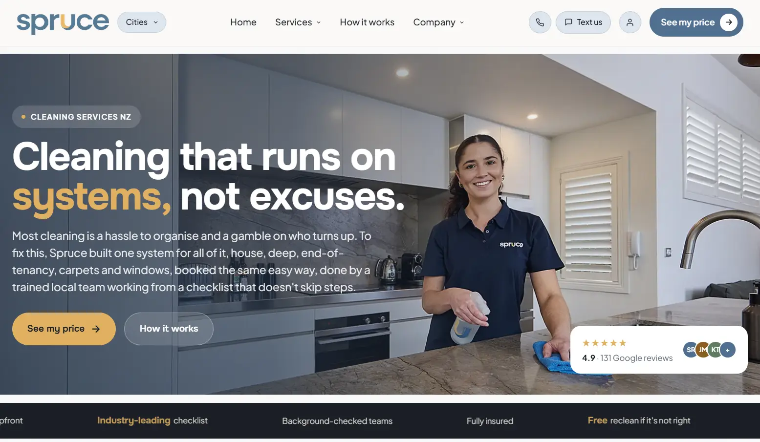 The Spruce cleaning website homepage